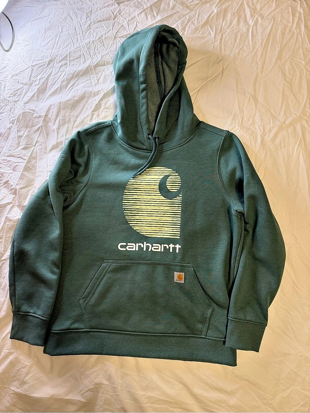 Carhartt Rain Defender Logo Hoodie Green Size Medium